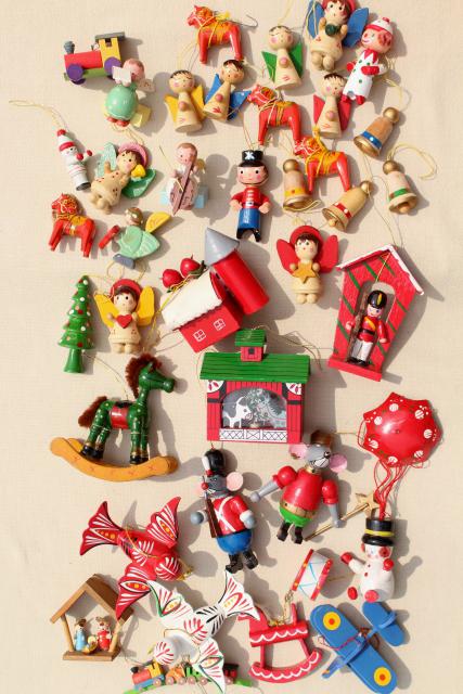 80s vintage tiny wood christmas ornaments tree decorations from taiwan china sweden - Wooden Christmas Tree Decorations 80s vintage tiny wood christmas ornaments tree decorations from taiwan china sweden - Wooden Christmas Tree Decorations
