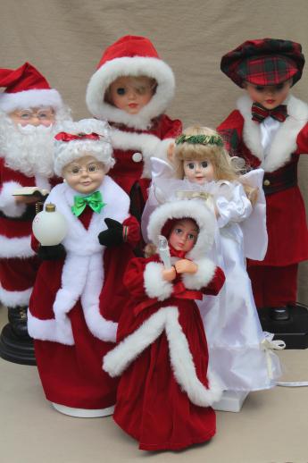 christmas animated figures large moving dolls angel santa for vintage animated christmas dolls