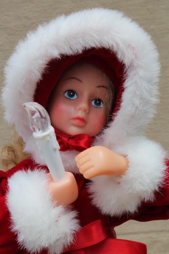 christmas animated figures large moving dolls angel santa for vintage animated christmas dolls