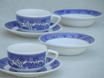 vintage four Clemens pattern   breakfast  sets and Mt. saucer china Vintage Mildred cup  cups