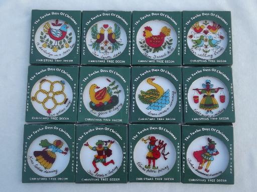 vintage hong kong plastic tree ornaments set twelve days of christmas - 12 Days Of Christmas Decorations vintage hong kong plastic tree ornaments set twelve days of christmas - 12 Days Of Christmas Decorations