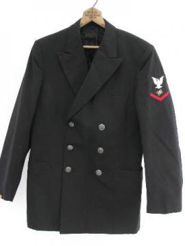 vintage US Navy officer or sailor uniform coat/jacket w/silver buttons vintage US Navy officer or sailor uniform coat/jacket w/silver buttons