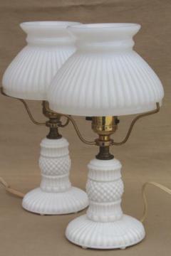 table lamp lamp bases vintage vintage glass w/ milk white lamps, pair boudoir glass milk white milk table lamp lamp bases vintage vintage glass w/ milk white lamps, pair boudoir glass milk white milk