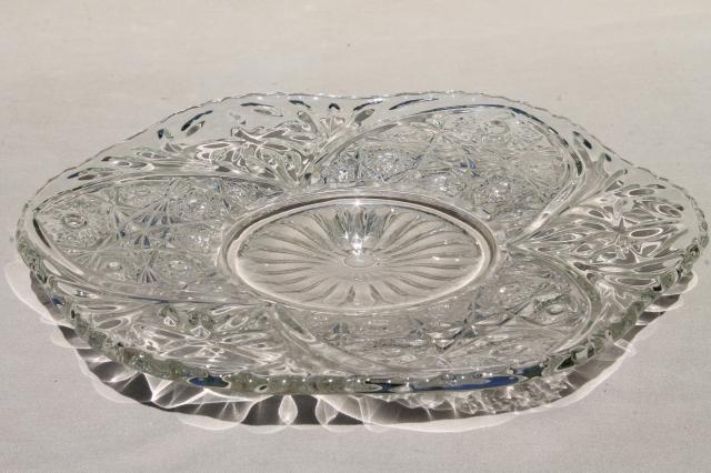Footed Bubble Glass Cake Plate Footed Bubble Glass Cake Plate