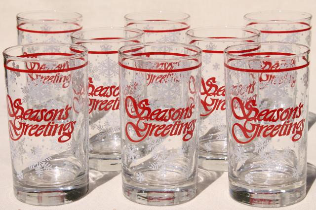 Season's Greetings' Holiday Glasses –