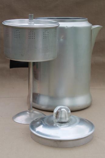 vintage Comet aluminum coffee pot 