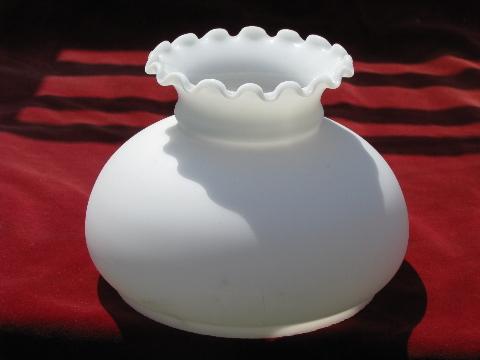 Vintage Replacement Light Shade For Old Student Lamp Frosted White Milk Glass Student Lamp Frosted White Milk Glass, How To Replace A Glass Lamp Shade
