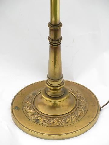 Vintage Torch Flame Solid Brass Torchiere Floor Lamp Original Stiffel Glass Diffuser Shade Vintage Torch Flame Solid Brass, Stiffel Brass Floor Lamp Vintage